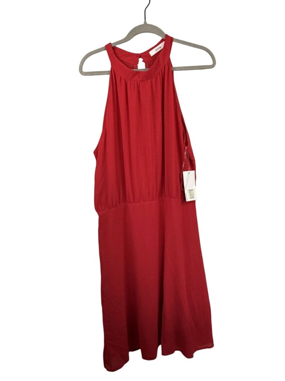 JustFab Sleeveless Red Midi Dress With Back Button & Zipper Closure - XXL